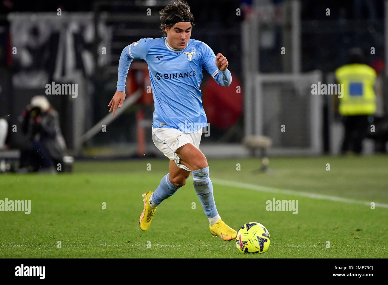S.S. Lazio players in action during a match in [year]