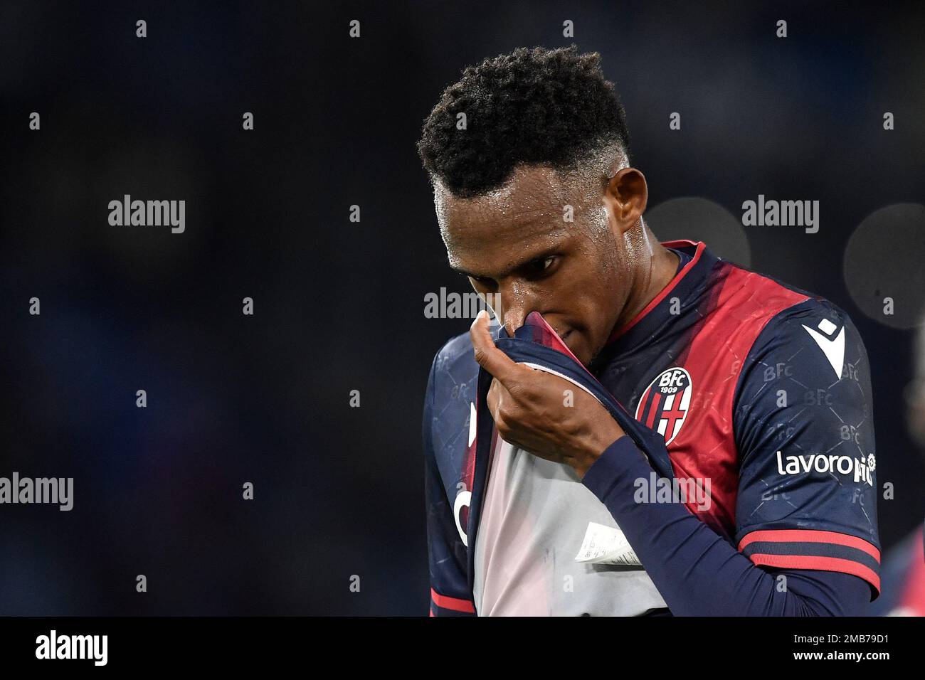 Jhon Lucumi of Bologna FC during the Italy Cup football match between SS Lazio and Bologna FC at Olimpico stadium in Rome (Italy), January 19th, 2023. Stock Photo