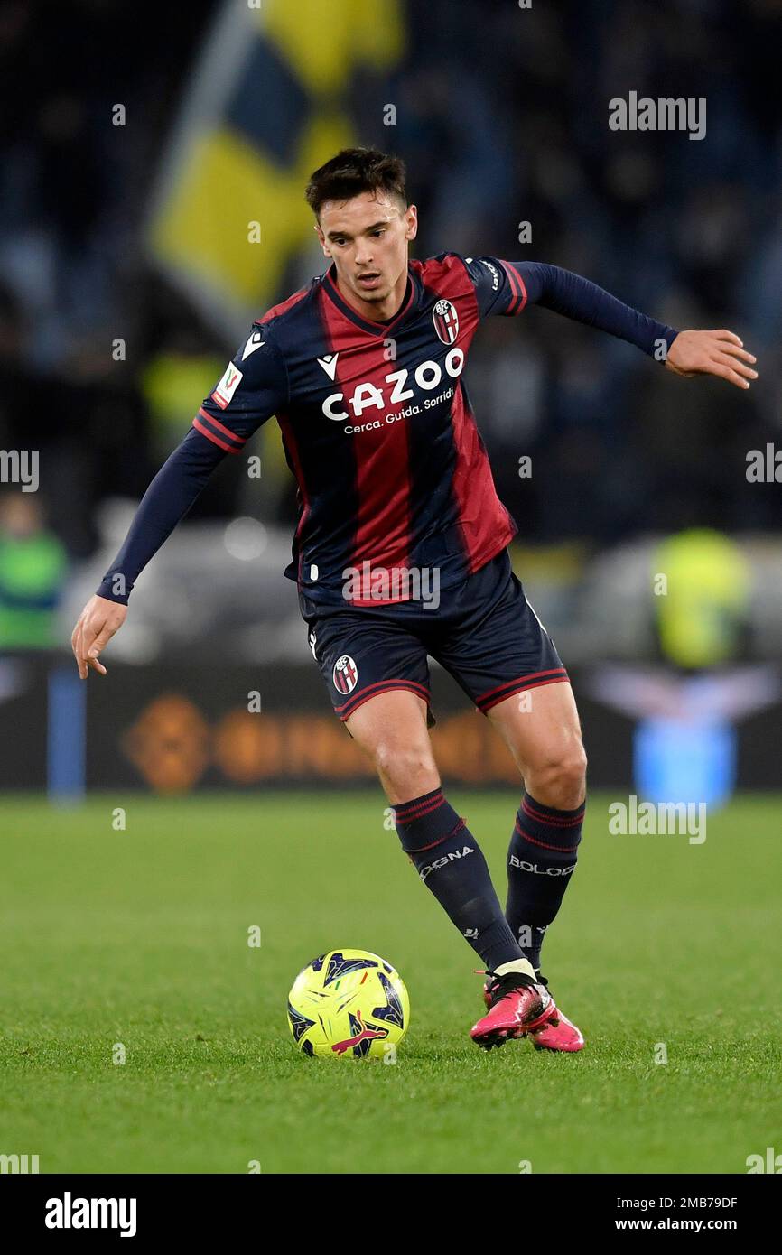 Nikola Moro of Bologna FC during the Italy Cup football match between SS Lazio and Bologna FC at Olimpico stadium in Rome (Italy), January 19th, 2023. Stock Photo