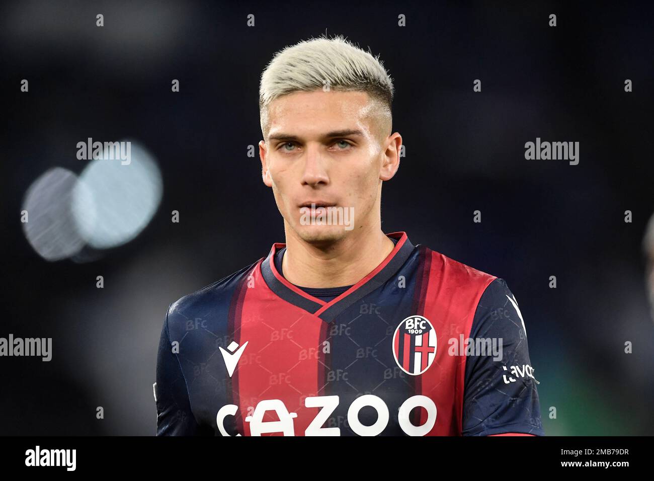 Nicolas Dominguez of Bologna FC during the Italy Cup football match between SS Lazio and Bologna FC at Olimpico stadium in Rome (Italy), January 19th, Stock Photo