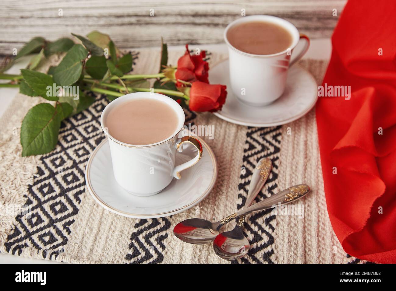 Aesthetic coffee cups. Lagom holiday background. Coffee time Stock Photo -  Alamy
