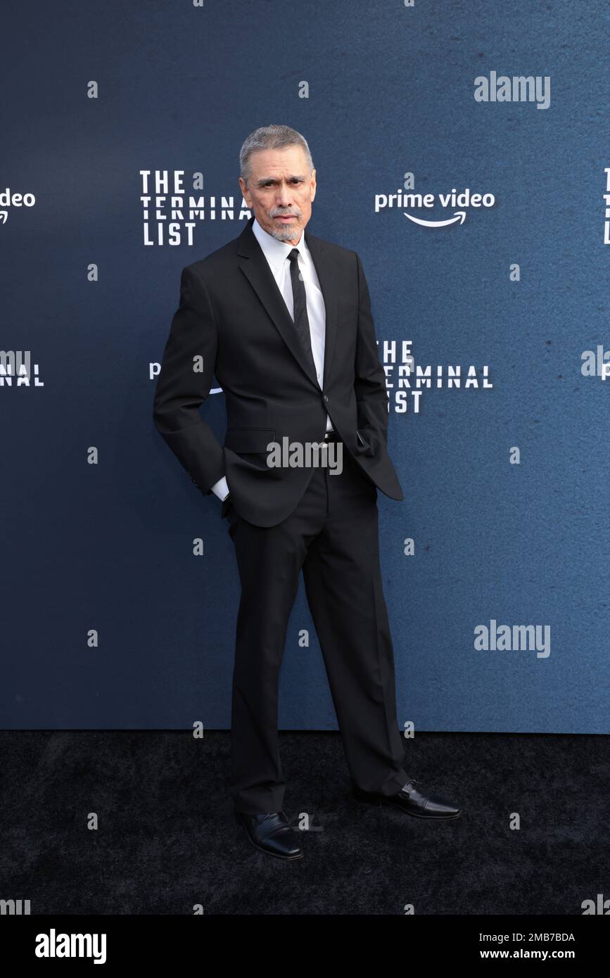 Marco Rodríguez arrives at the premiere of "The Terminal List" on