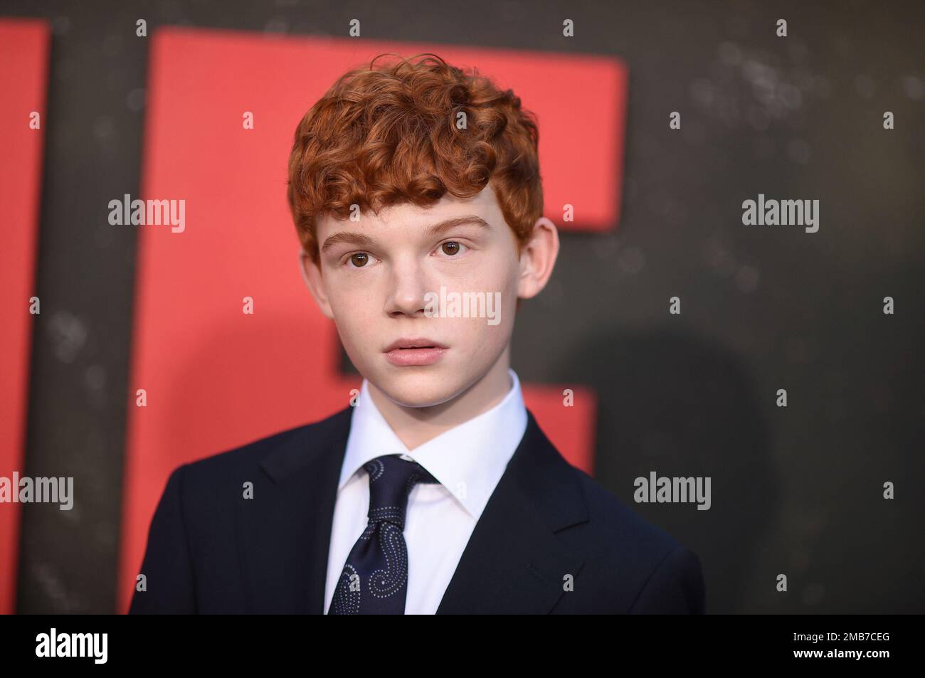Spencer Fitzgerald arrives at the Los Angeles premiere of “The Black