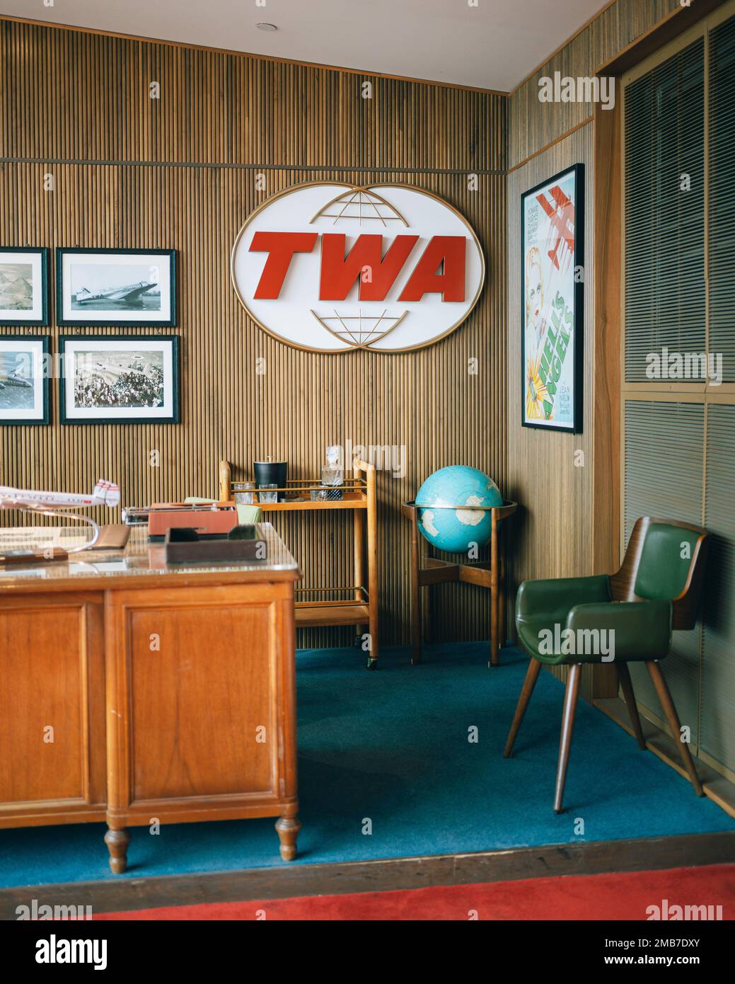 Howard Hughes Office, at the TWA Flight Center, Queens, New York Stock