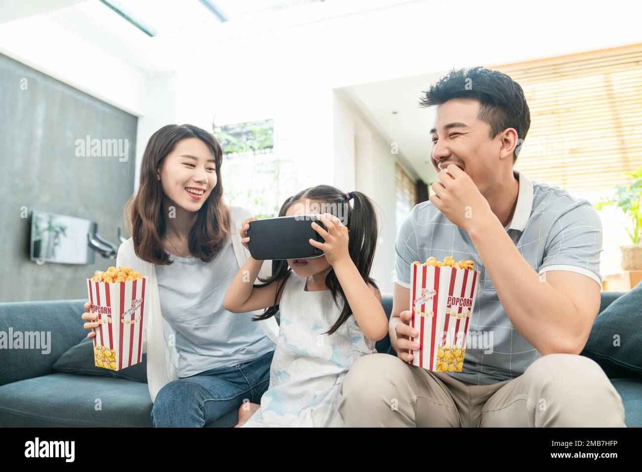 The happy family Stock Photo - Alamy
