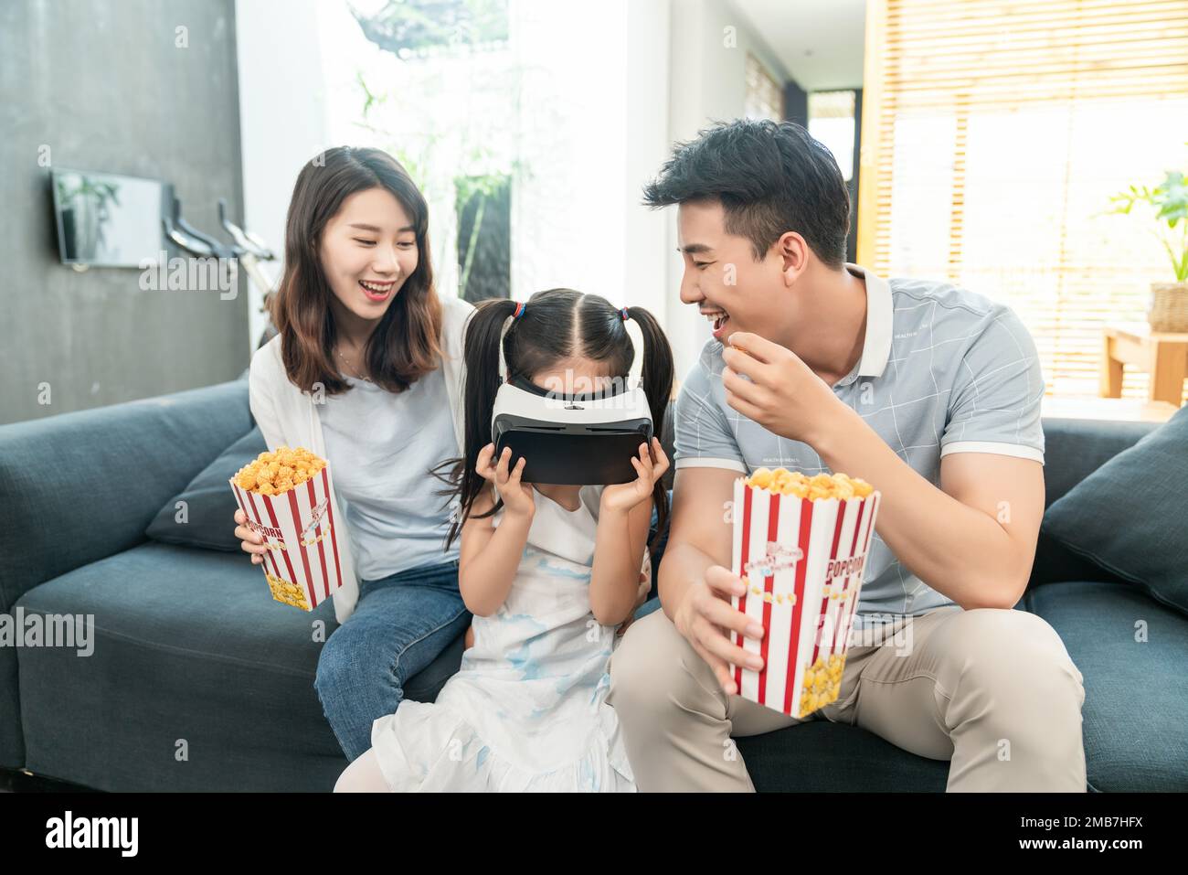 The happy family Stock Photo - Alamy