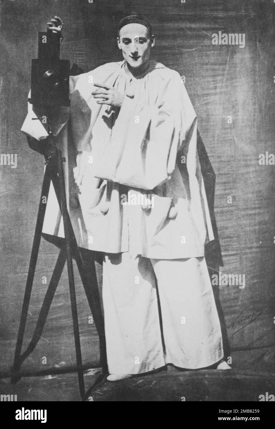 Adrien Tournachon - Charles Debureau - Jean-Charles Deburau was an important French mime artist c 1854 Stock Photo