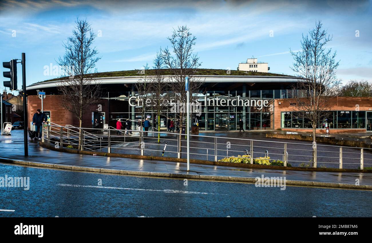 Chester Bus Interchange opened in 2017. Stock Photo