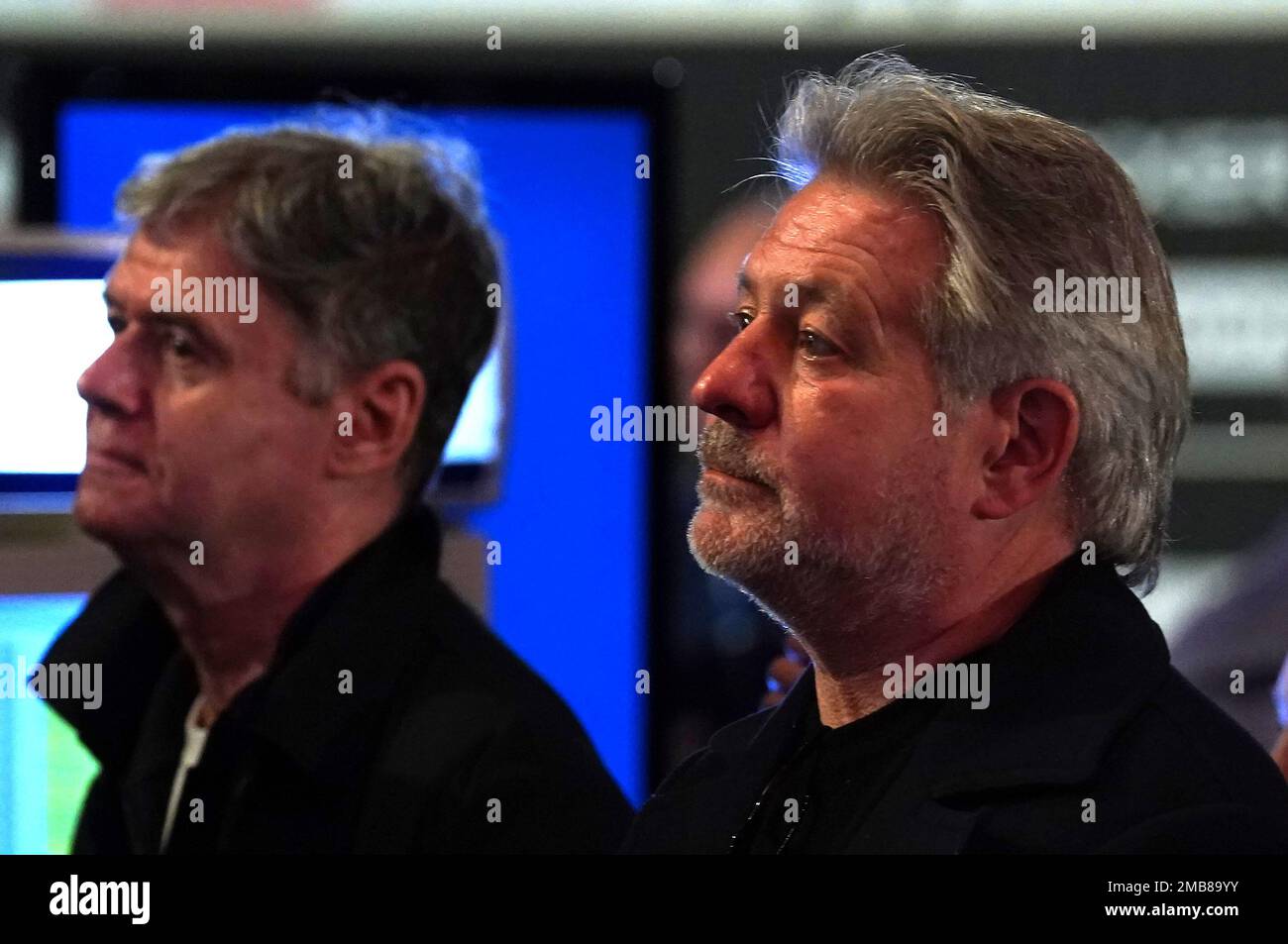 Robert Smith, secretary general of the British Boxing Board of Control (right) during the weigh-in at the Manchester Central Convention Complex, Manchester. Picture date: Friday January 20, 2023. Stock Photo