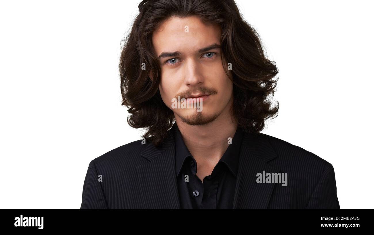 Looking you straight in the eye...Handsome young man with a goatee