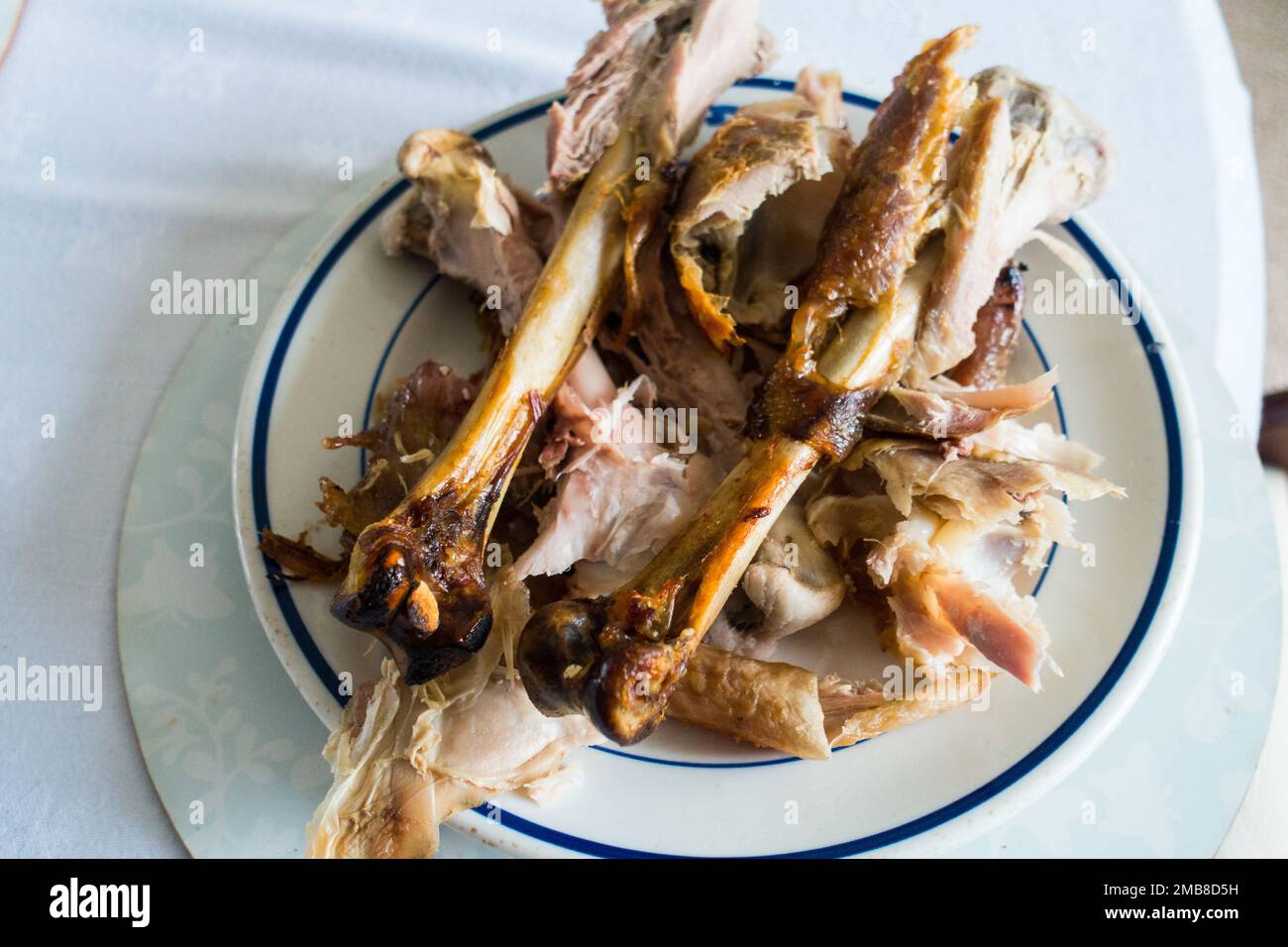 Christmas Turkey Dinner leftovers, UK. Stock Photo