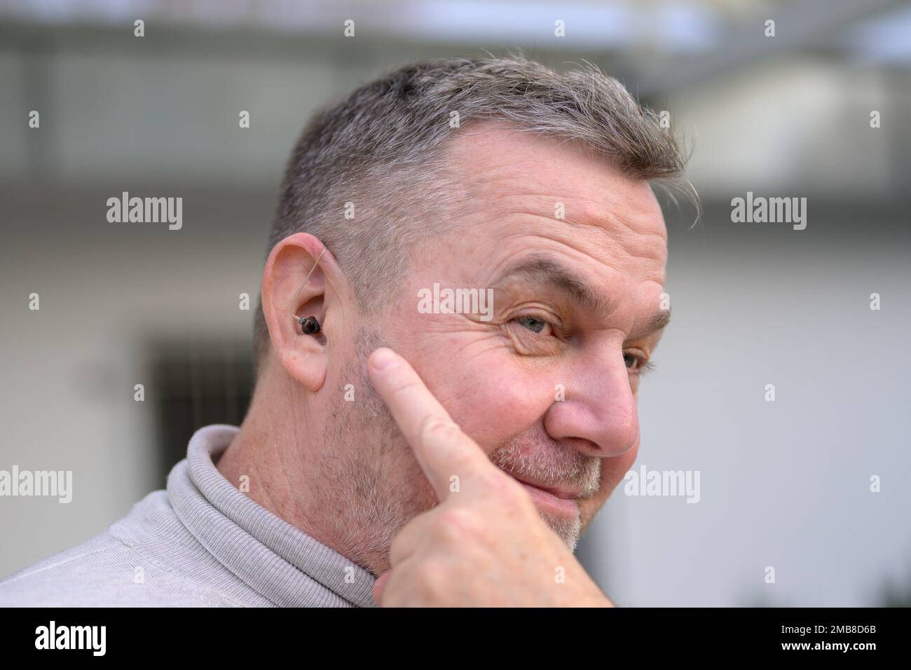 Middle aged man patient listening hi-res stock photography and images ...