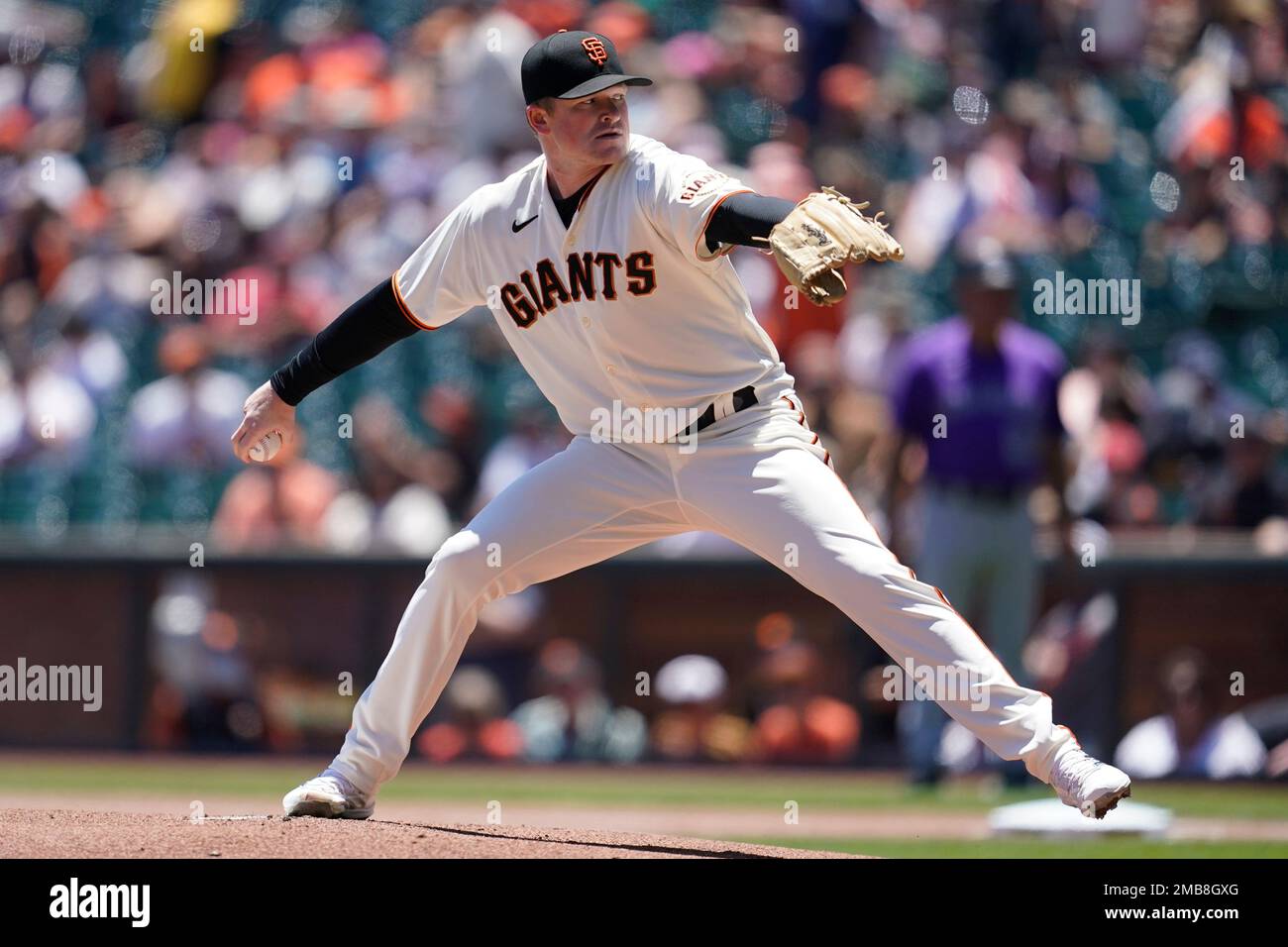 San Francisco Giants pitcher Logan Webb during a baseball game against the  Boston Red Sox in San Francisco, Friday, July 28, 2023. (AP Photo/Jeff Chiu  Stock Photo - Alamy