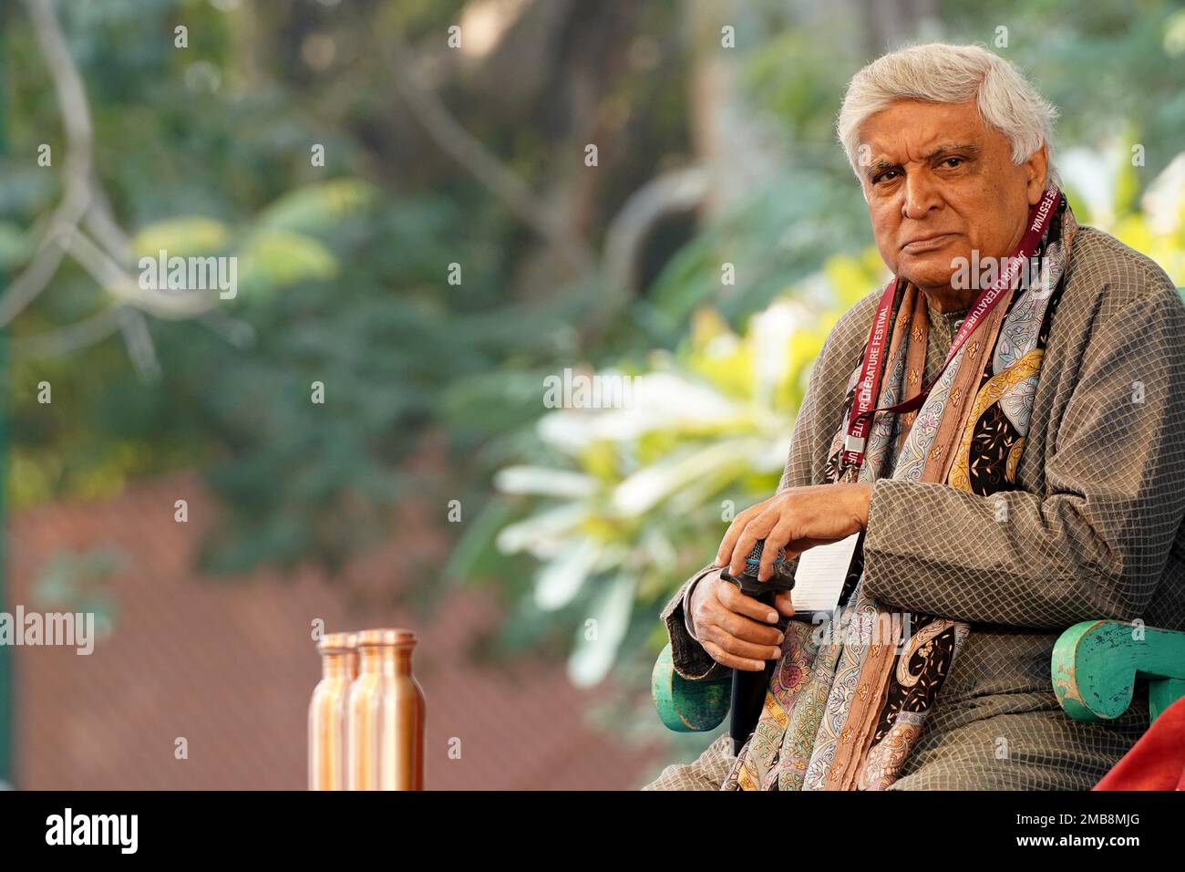Javaed Rajesthan Poet Javed Akhtar during the Jaipur Literature Festival, in Jaipur ...