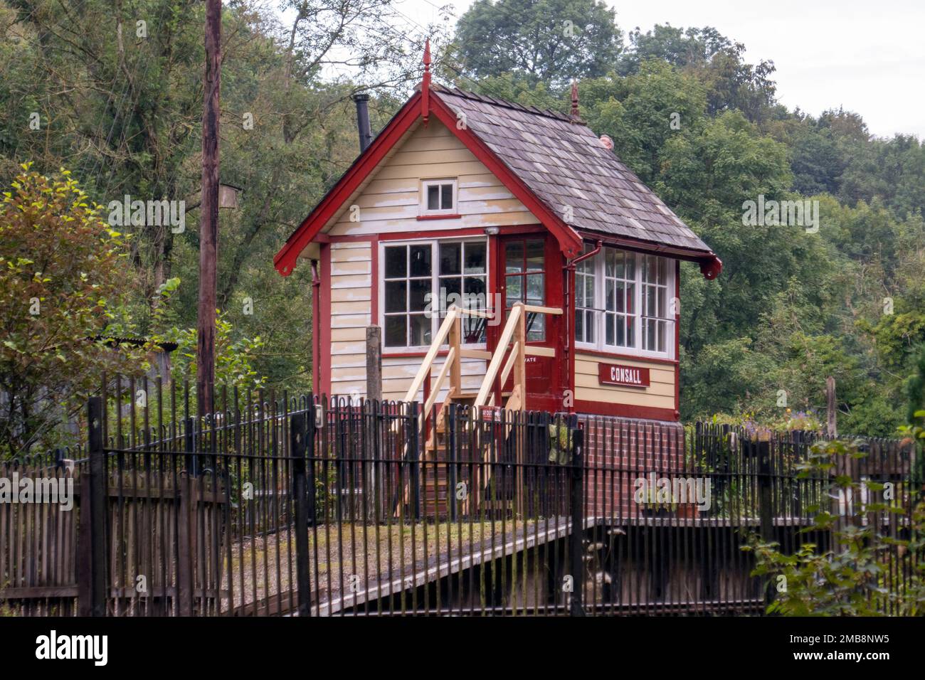 Signal Box at Consall Forge Stock Photo