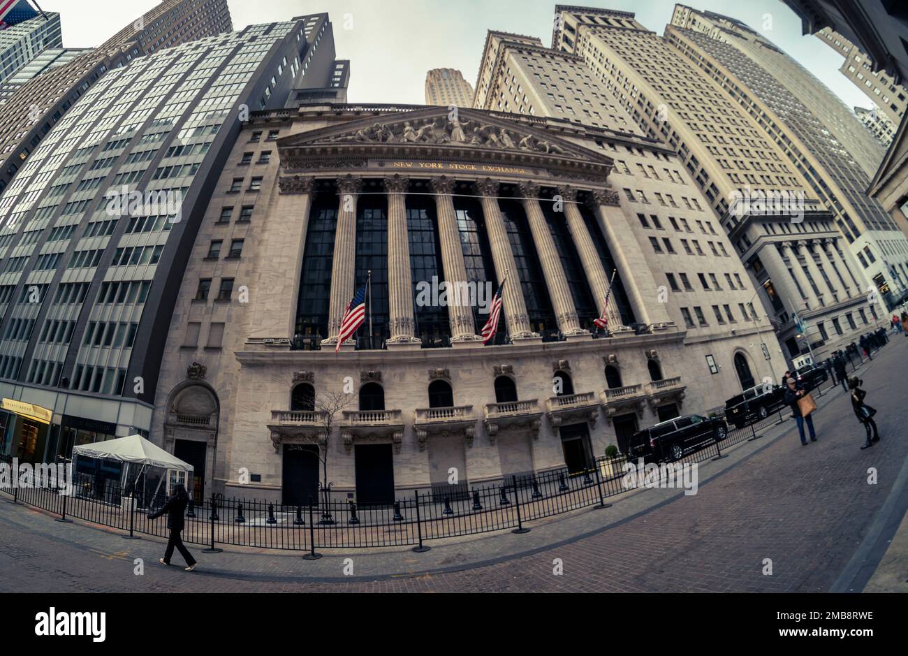 The New York Stock Exchange on Wednesday, January 11, 2023. (© Richard B. Levine) Stock Photo