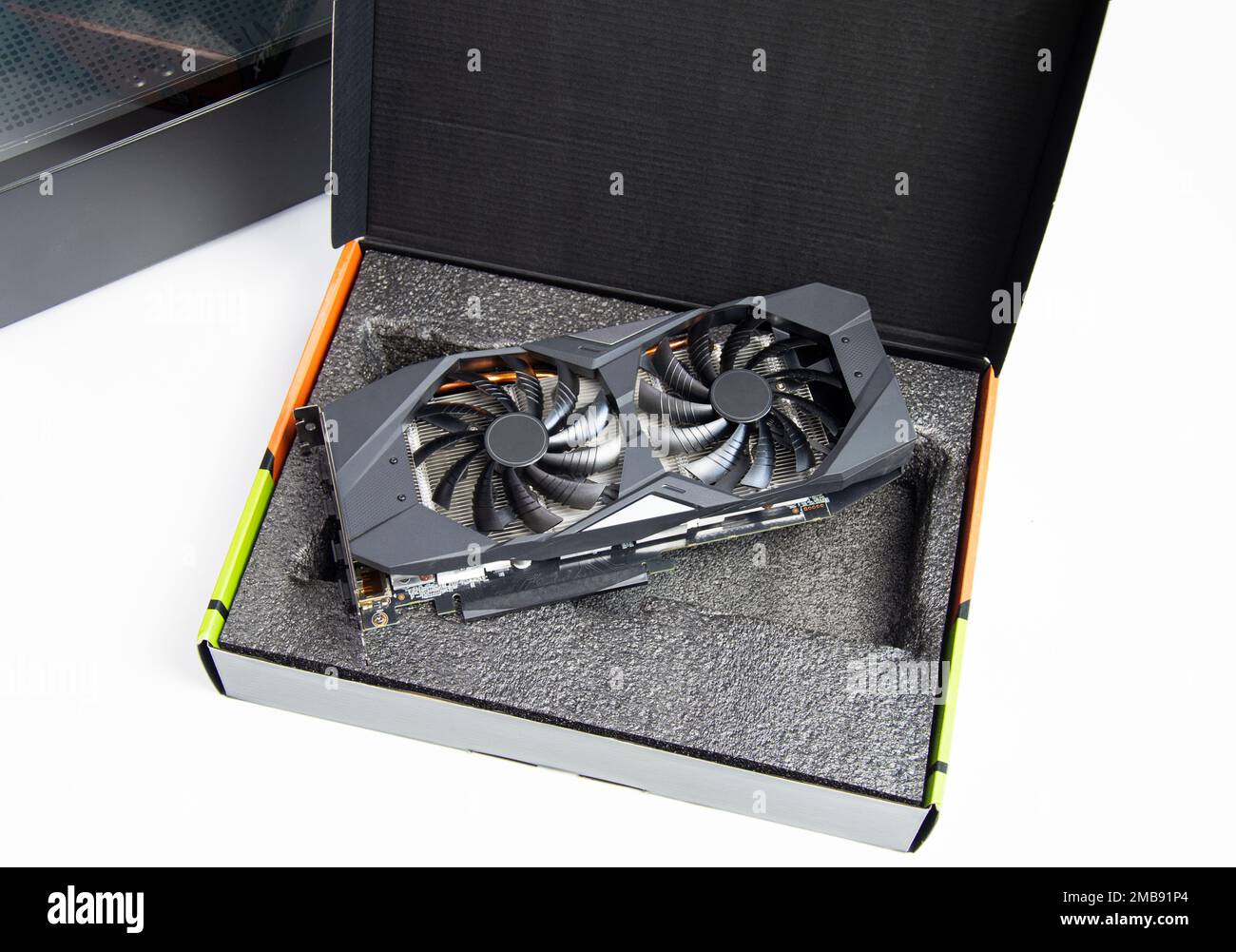 top view of computer graphics card Stock Photo