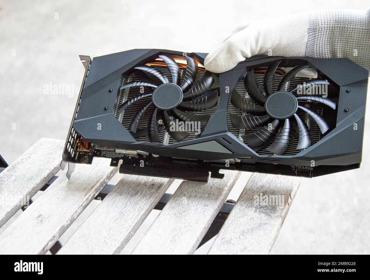 front view of computer graphics card Stock Photo Alamy
