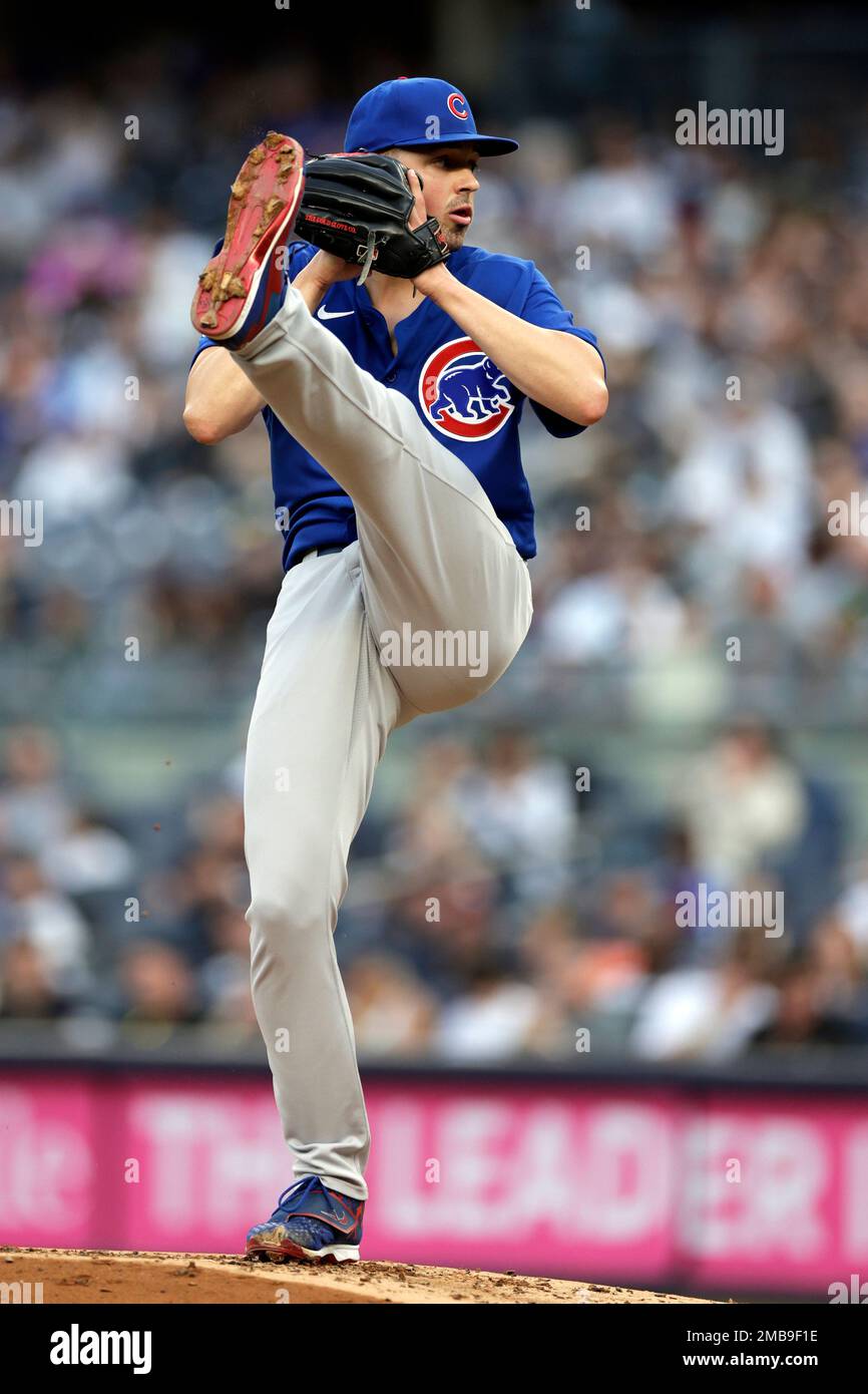 Chicago Cubs pitcher Matt Swarmer (67) throws during the first