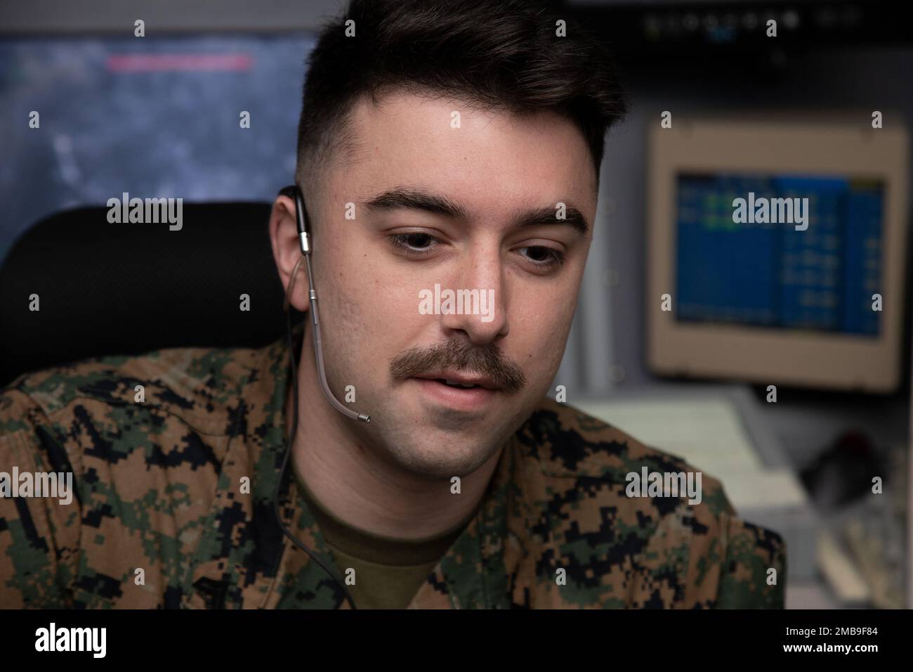 U.S. Marine Corps Cpl. Michael Herbert, air traffic controller with