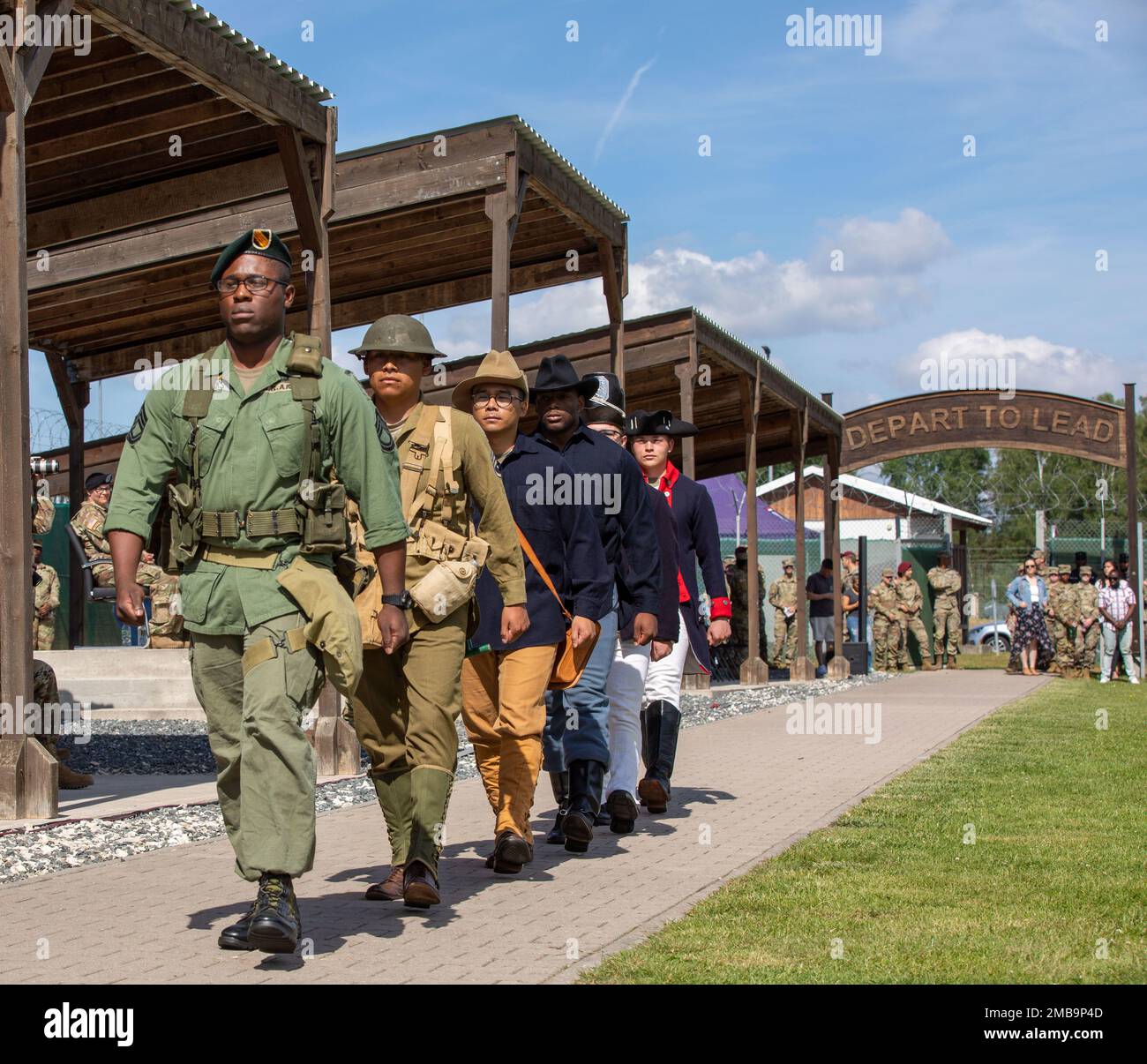 U.S. Army Soldiers show off periodera clothing during class 0722's