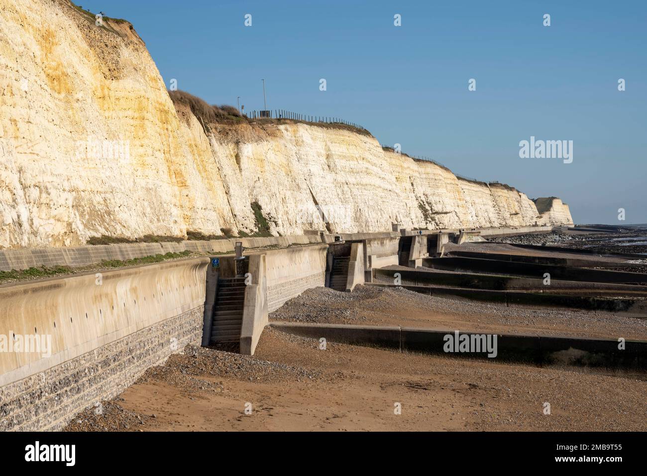 The Undercliff Walk that runs from Brighton to Rottingdean. The chalk