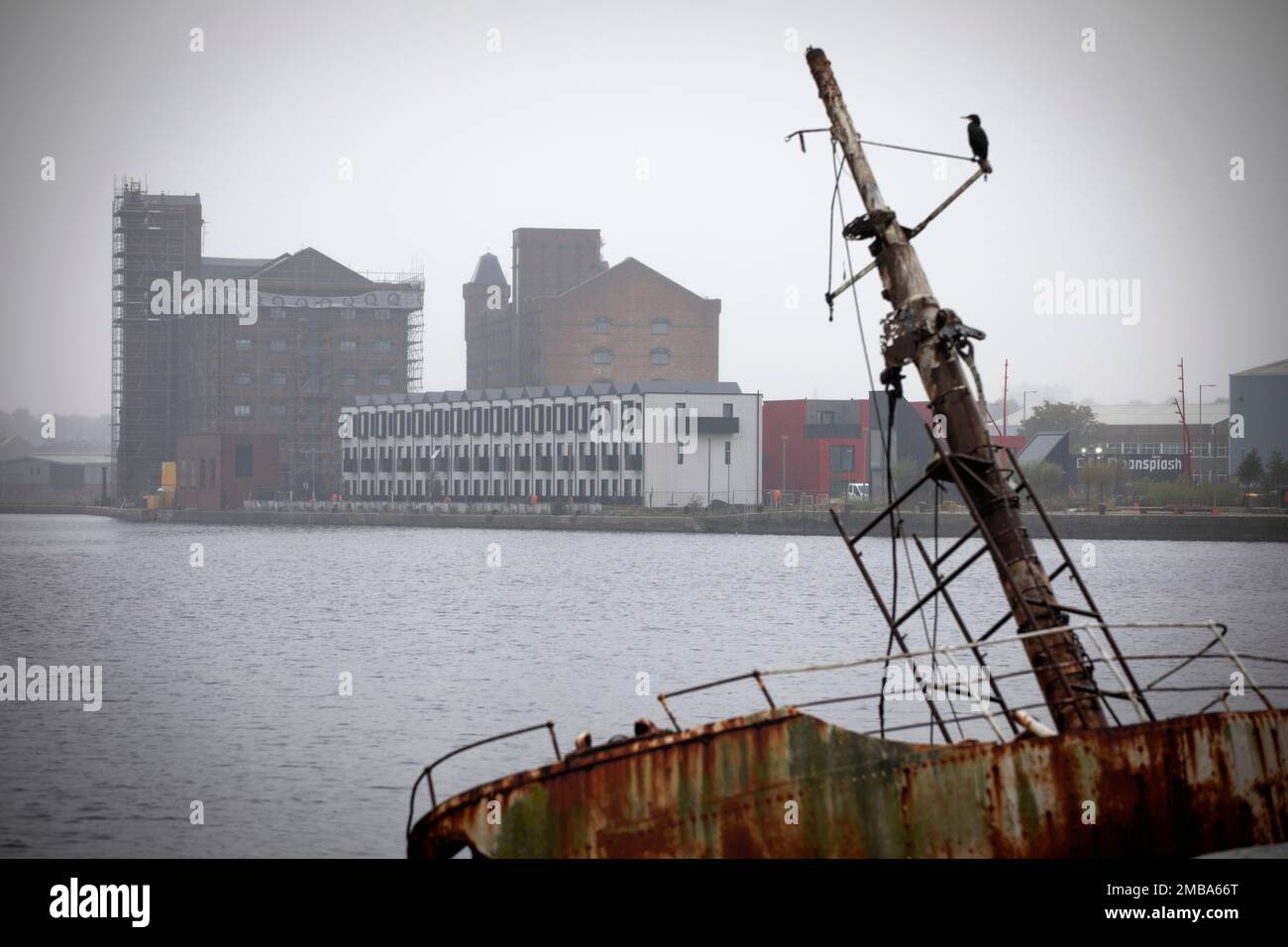 Looking across the East Float dock in Birkenhead towards an Urban
