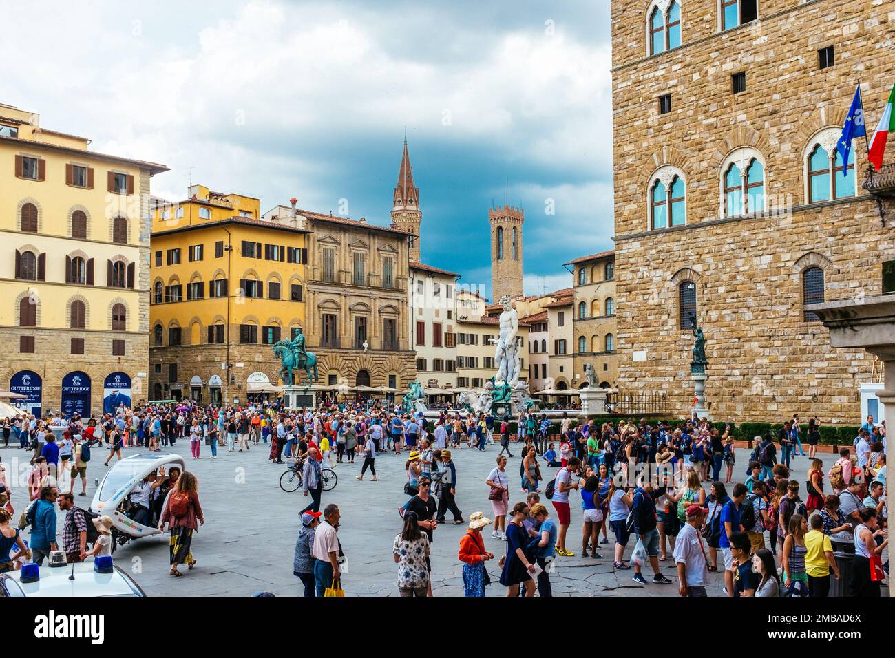 Palazzo Vecchio in Piazza della Signoria Florence, Tuscany, Italy Stock Photo
