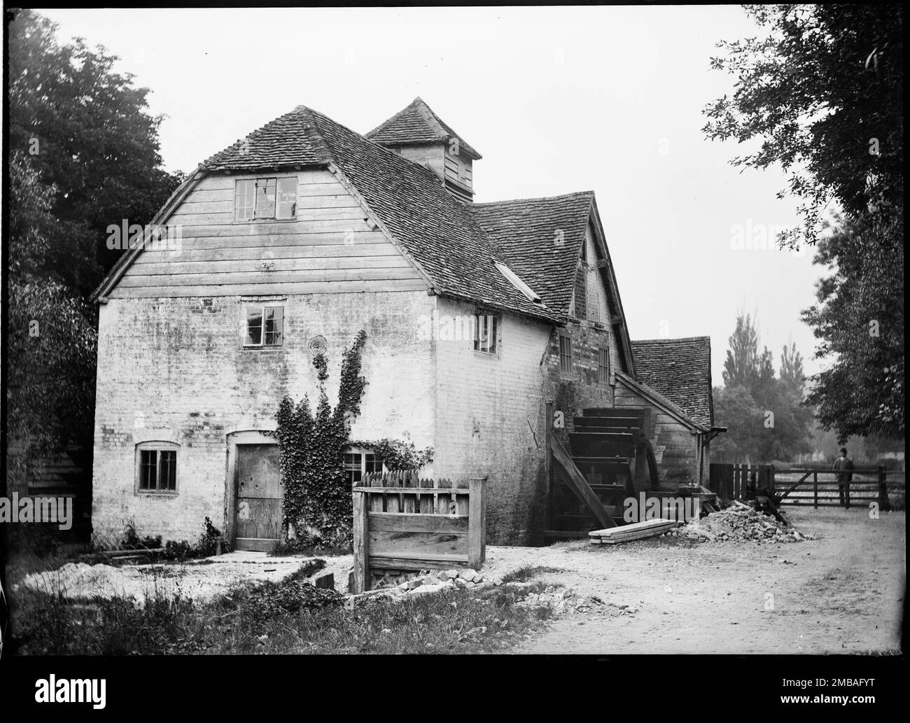 Mapledurham Mill, Mapledurham, South Oxfordshire, 1885. The watermill