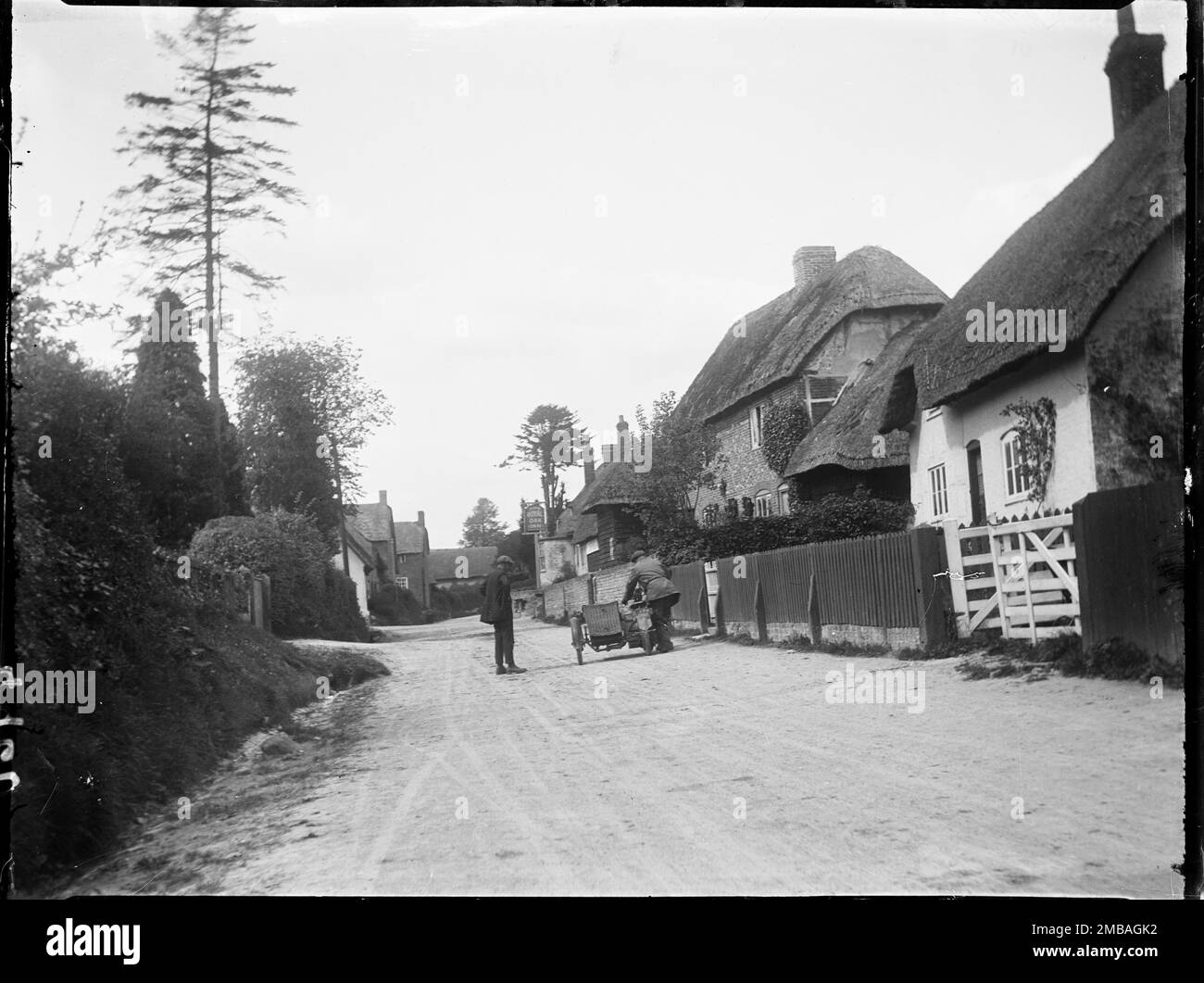 Wootton Rivers, Wiltshire, 1923. A view looking north along the main