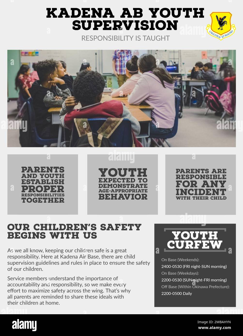 An infographic explains the importance of youth supervision guidelines