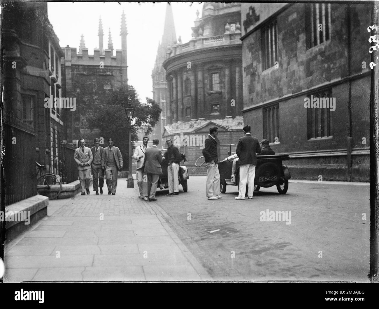 Hertford College, Oxford, Oxfordshire, 1928. A group of male students
