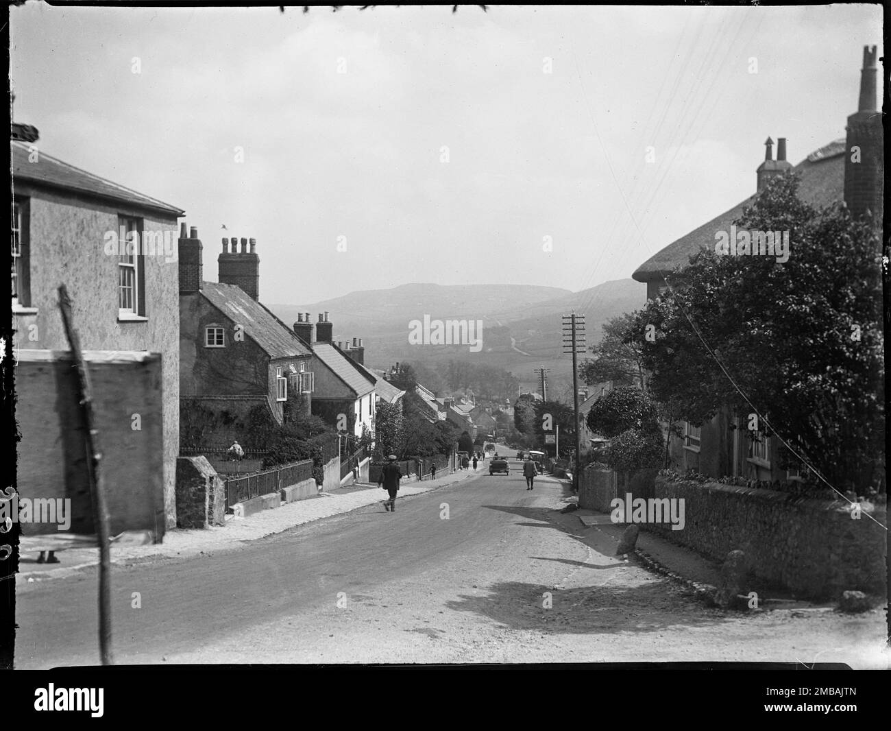 The Street, Charmouth, West Dorset, Dorset, 1925. A view along The