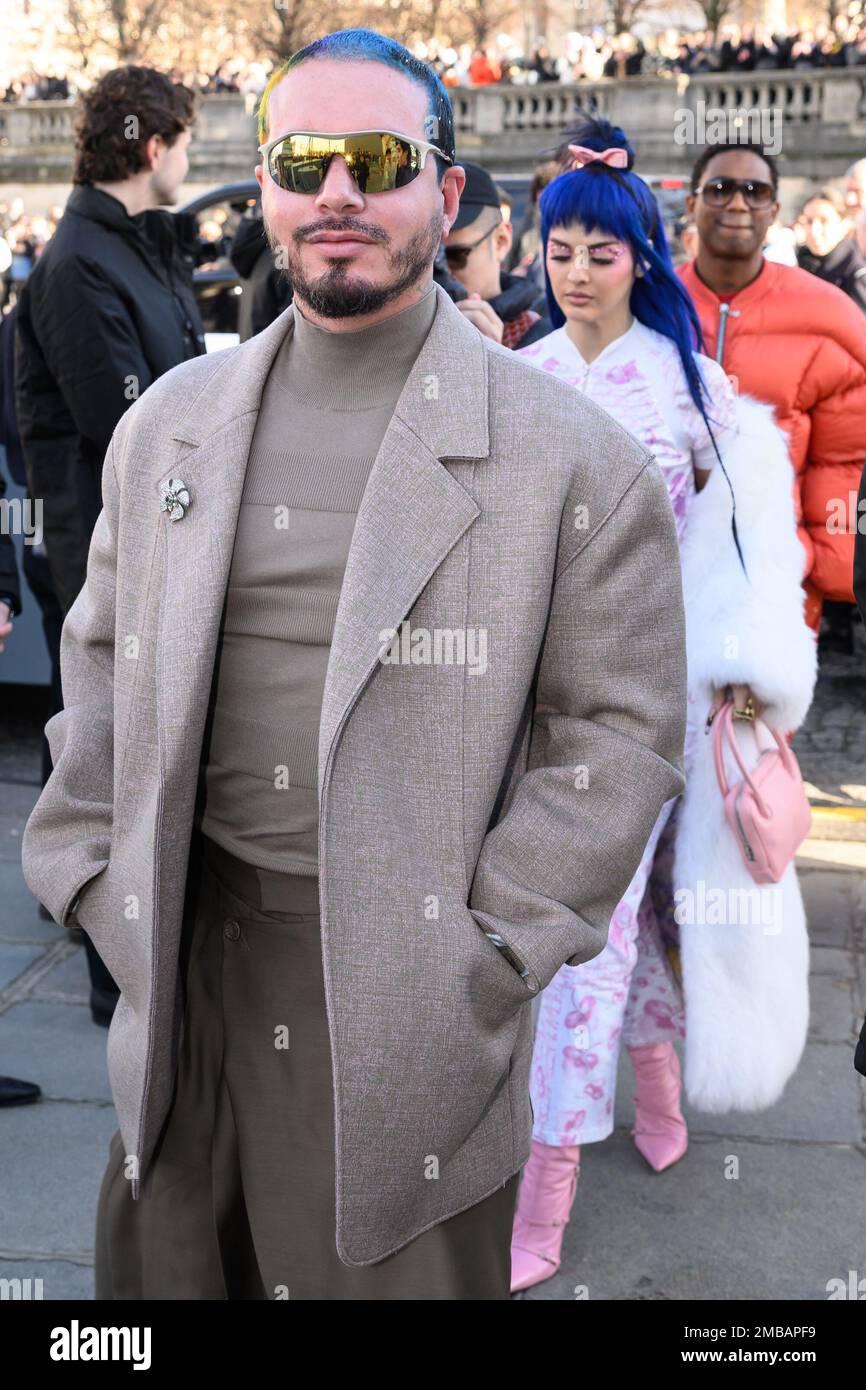 J Balvin attending the Dior Homme Menswear Fall-Winter 2023-2024 show as  part of Paris Fashion Week in Paris, France on January 19, 2023. Photo by  Aurore Marechal/ABACAPRESS.COM Stock Photo - Alamy
