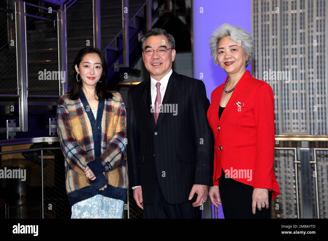 New York, NY, USA. 20th Jan, 2023. Mengie Jiang, Huang Ping, Consulate