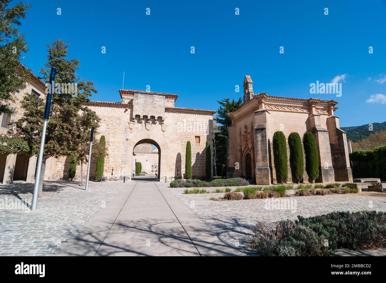 Royal Abbey of Santa Maria de Poblet. Tarragona, Catalonia, Spain Stock Photo