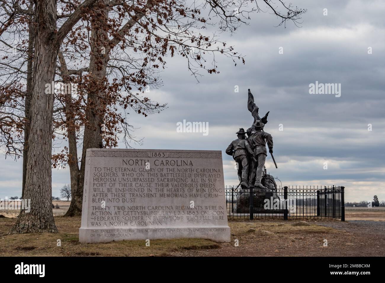 Monument to the Brave Soldiers of North Carolina, Gettysburg PA USA ...