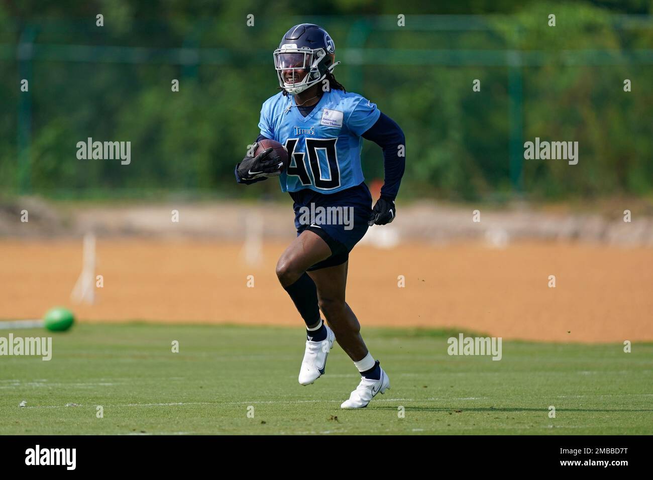 Tennessee Titans cornerback Kenneth George Jr. takes part in a