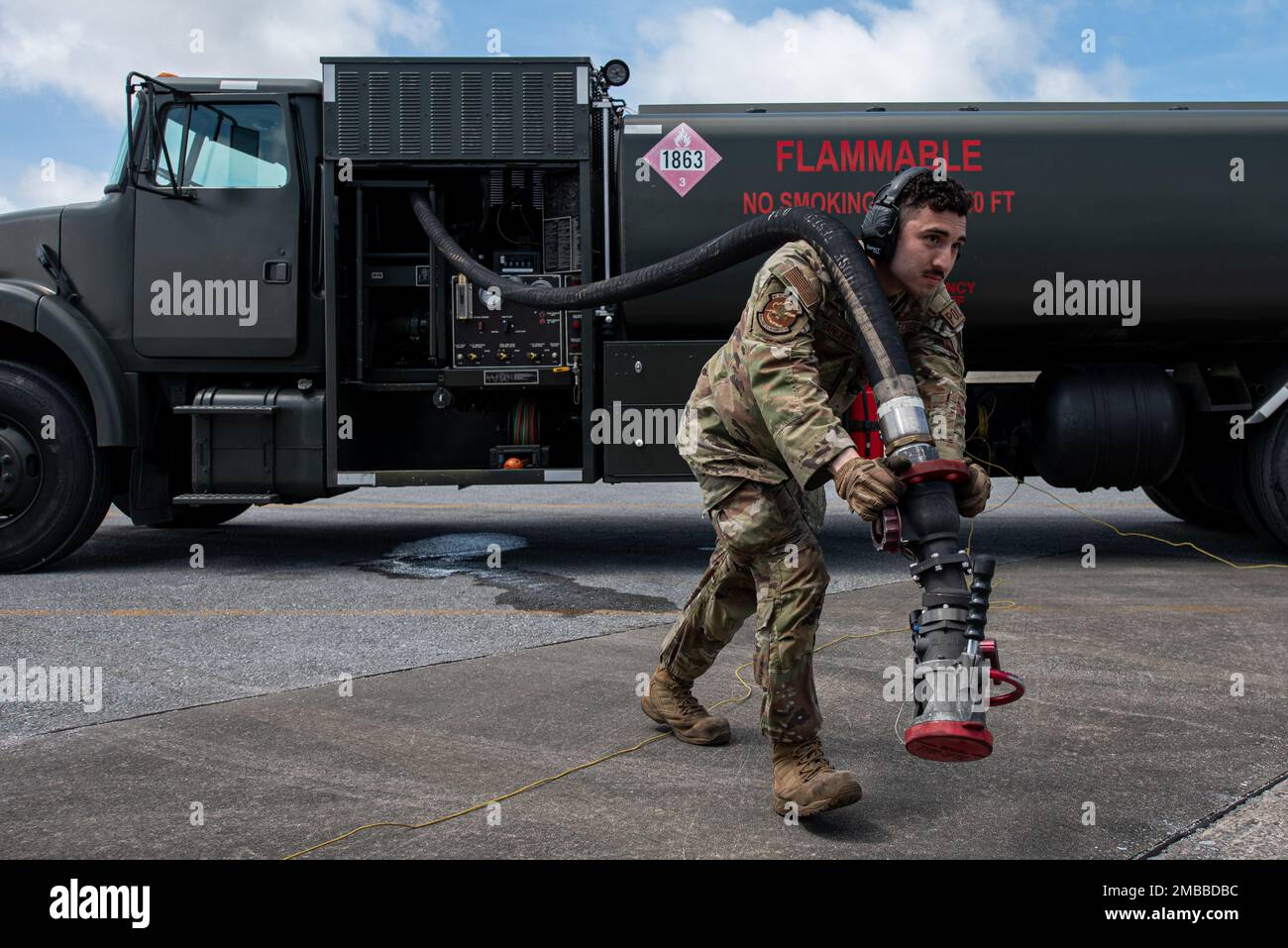 Senior Airman Nathen Sanchez, 18th Logistics Readiness Squadron fuels