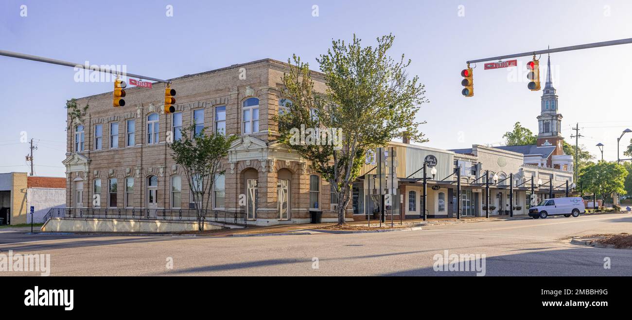 Ozark, Alabama, USA April 19, 2022 The old business district on