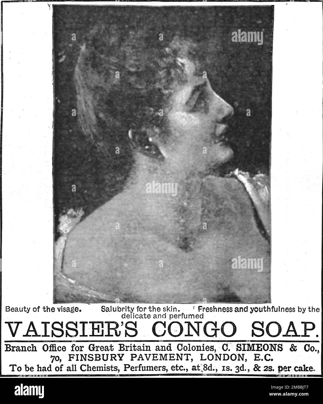 ''Vaissier's Congo Soap' 1890. From &quot;The Graphic. An Illustrated Weekly Newspaper&quot;, Volume 42. July to December, 1890. Stock Photo