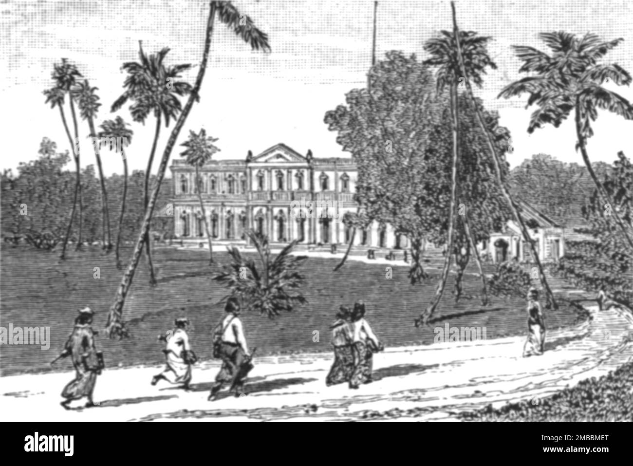 British colonial architecture sri lanka Black and White Stock Photos