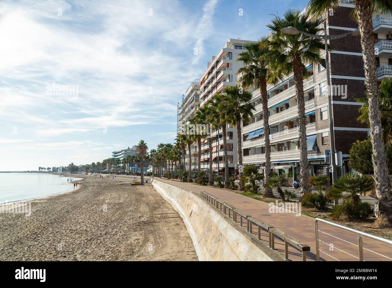 The promenade at Villajoyosa, Alicante, Spain Stock Photo - Alamy