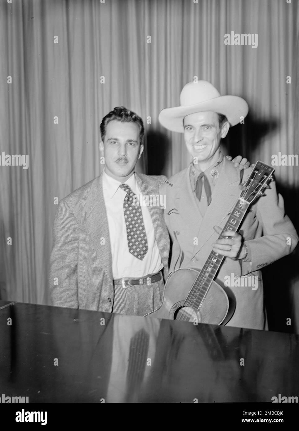 Portrait of Dave Miller and Ernest Tubb, Carnegie Hall, New York, N.Y., Sept. 18-19, 1947. Stock Photo