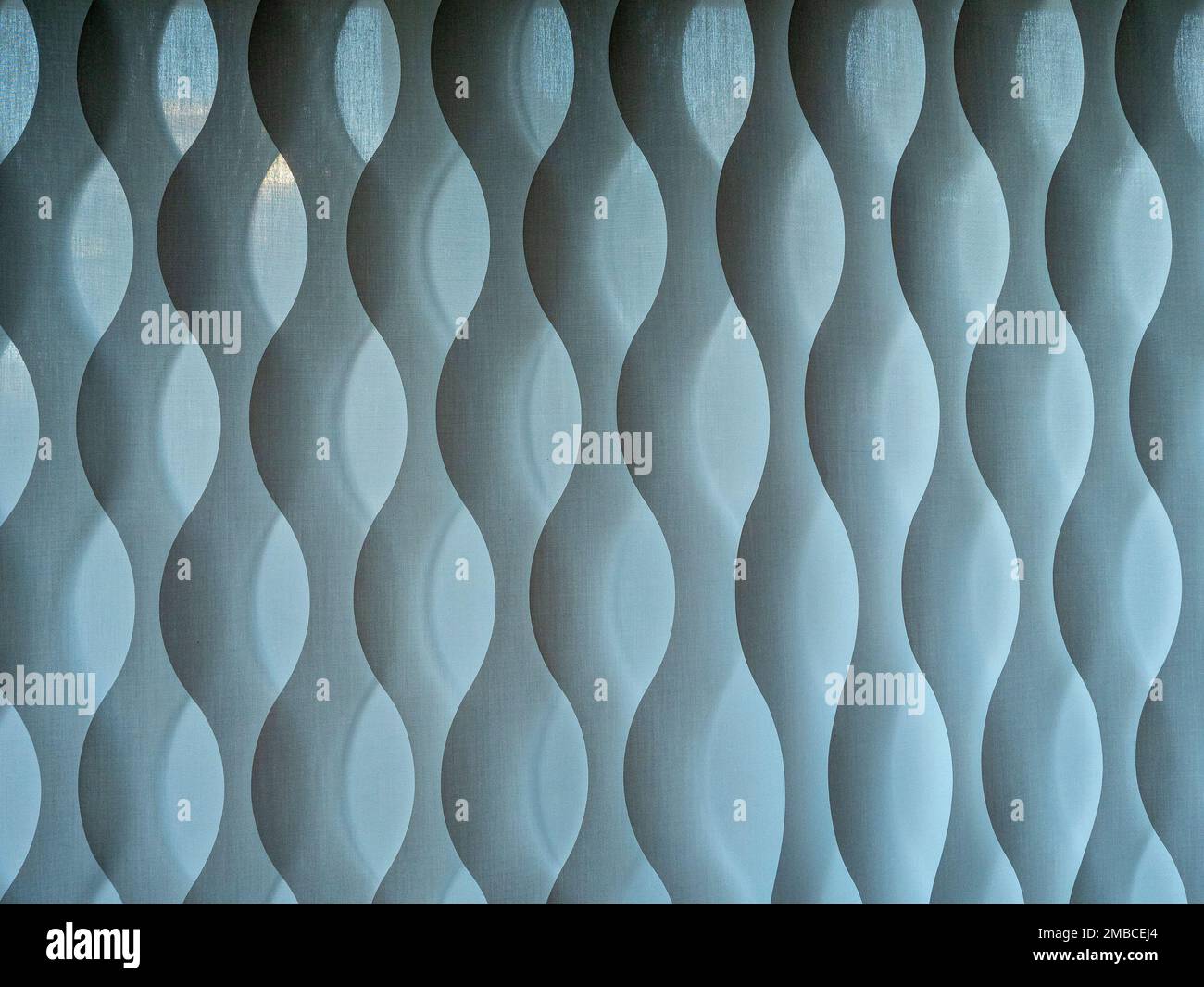 Curtain with modern wave design Stock Photo