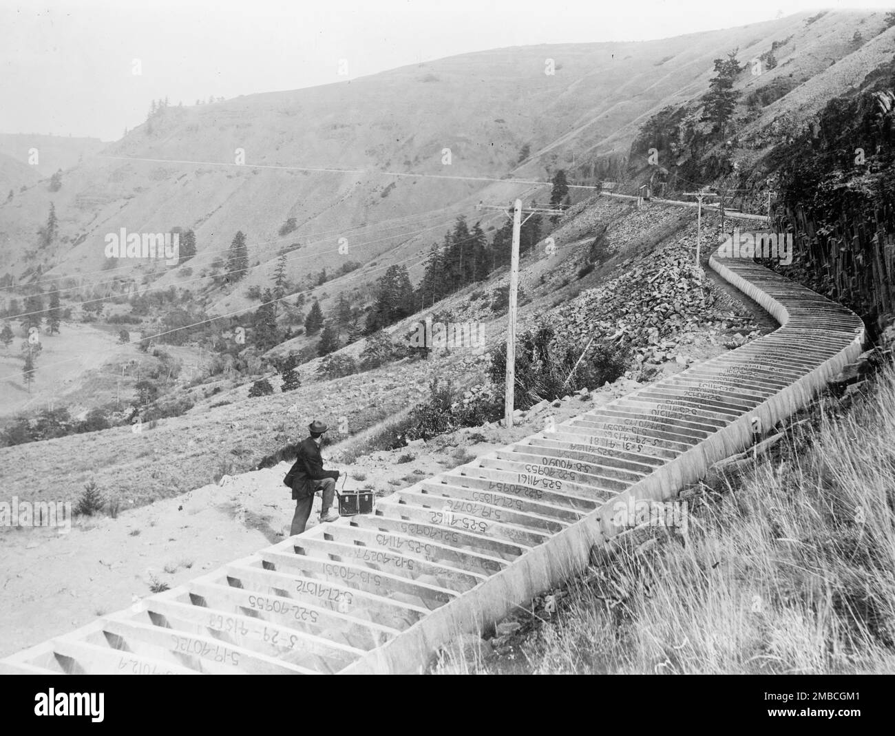 Bureau Of Reclamation - Tieton Canal, Yakima Valley Project, Washington, 12 Miles Long, 1912. Stock Photo