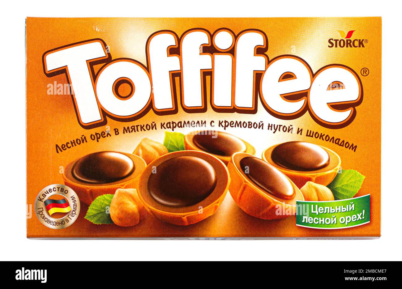 Anapa, Russia -December 10, 2022. Box of Toffifee candies made by ...