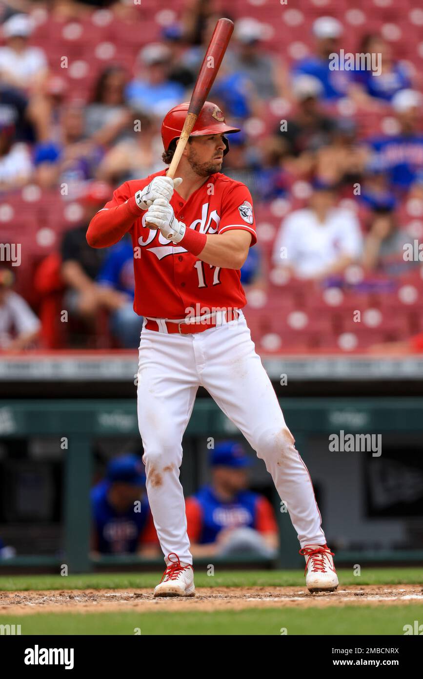 Kyle Farmer of the Cincinnati Reds bats during the game against