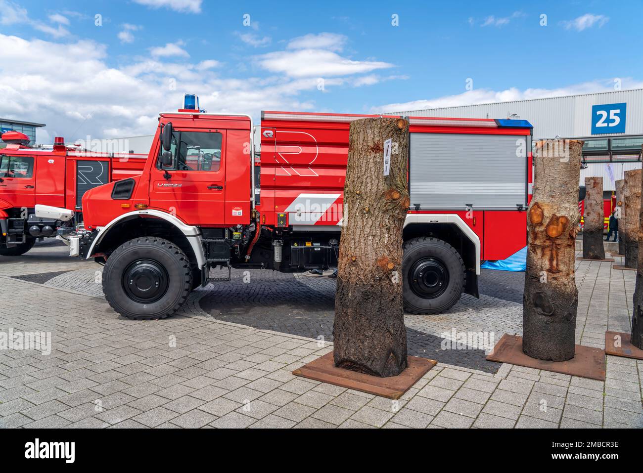 Unimog emergency vehicle for forest firefighting, Interschutz 2022 trade fair in Hanover, the world's largest trade fair for firefighting, rescue serv Stock Photo