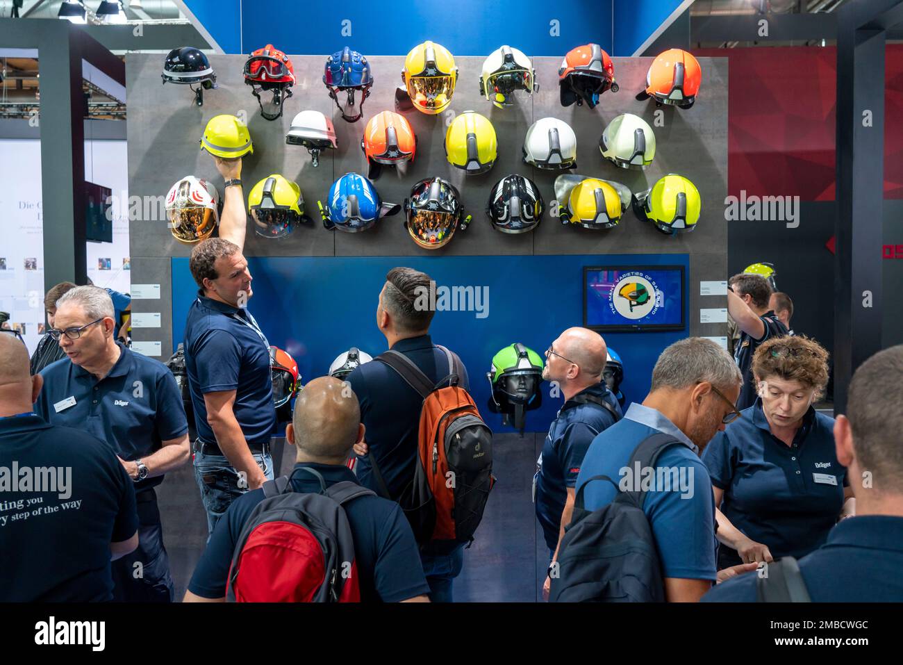 Personal protective equipment, clothing for firefighters, Interschutz 2022 trade fair in Hanover, the world's largest trade fair for firefighting, res Stock Photo